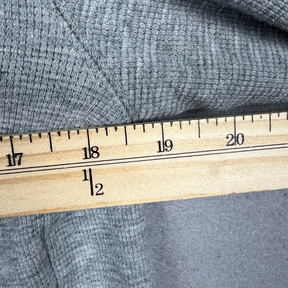 Polo Ralph Lauren Mens M Grey Waffle Knit Thermal Long Sleeve Base Layer Shirt - Picture 6 of 8